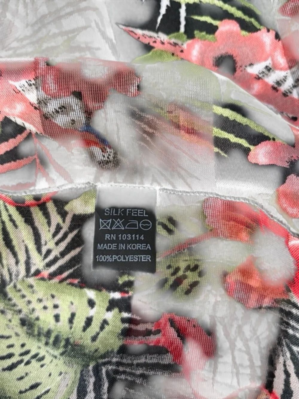 Kenneth Cole 100% silk scarf, & Black Tropical Floral scarf, silk feel set (2) - Picture 7 of 8